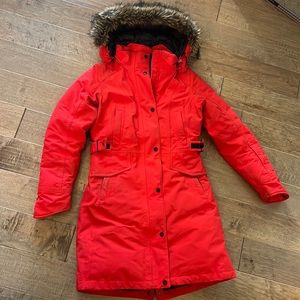 COPY - North face red parka with fur hood